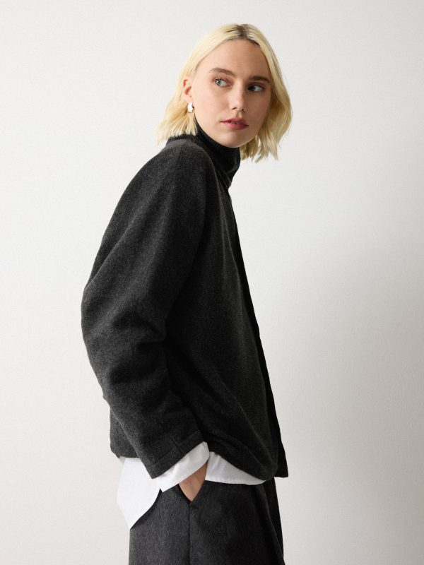 Overlap Seam Detail Jumper | Charcoal