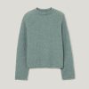 Fleecy Knit Crop Jumper | Blue