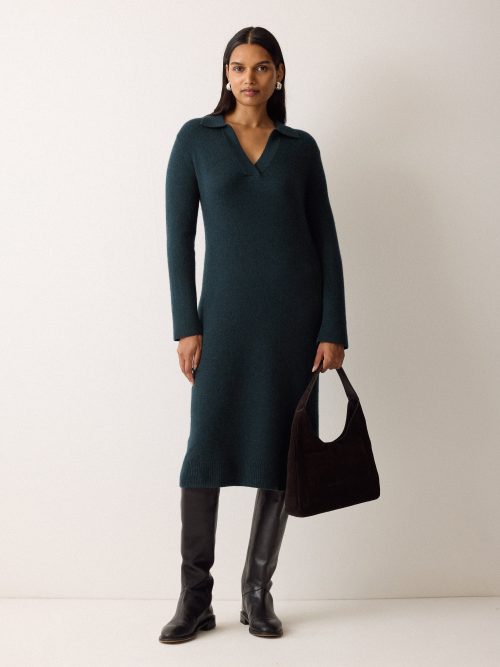 J50858_GN000_1.jpg Wool Blend Collar Dress | Green