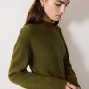 Knitted Mini Jumper Dress | Green