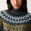 Halo Cashmere Fairisle Jumper | Green
