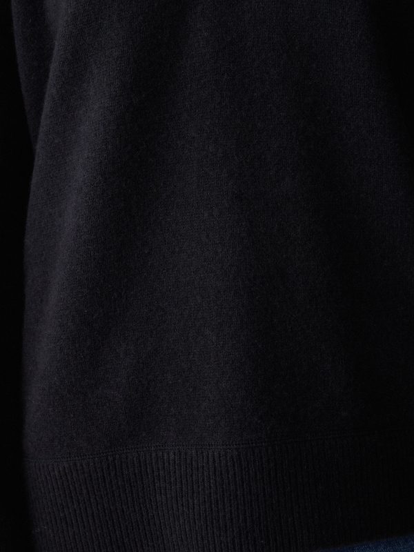 Wool Blend Hooded Jumper | Navy
